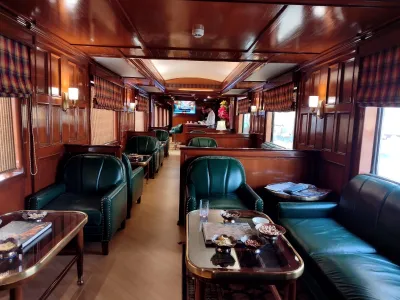 Rang Mahal Lobby on the Maharajas Express luxury train, India