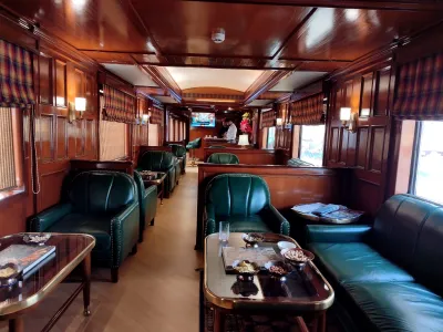 Rang Mahal Lobby on the Maharajas Express luxury train, India