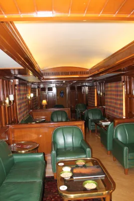 Rang Mahal Lobby on the Maharajas Express luxury train, India
