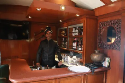 Rang Mahal Lobby on the Maharajas Express luxury train, India