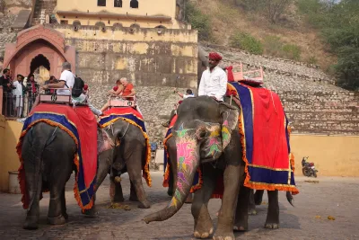 Amer Fort monument in Jaipur, India