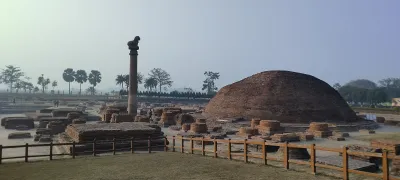 Ashokan Pillar monument in Vaishali, India