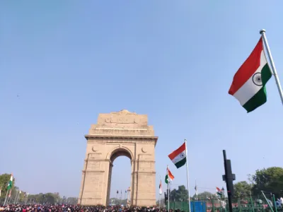 India Gate monument in Delhi, India