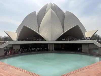 Lotus Temple monument in Delhi, India