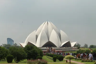 Lotus Temple monument in Delhi, India