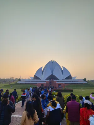 Lotus Temple monument in Delhi, India