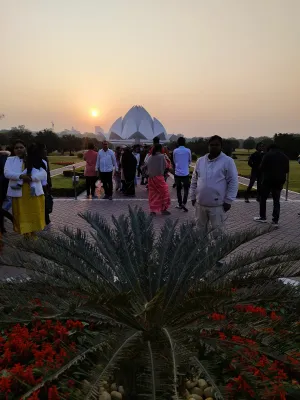 Lotus Temple monument in Delhi, India