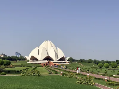 Lotus Temple monument in Delhi, India