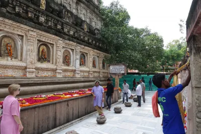 Mahabodhi Temple monument in Bodhgaya, India