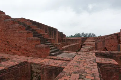 Nalanda University monument in Nalanda, India