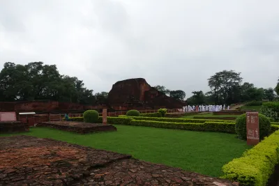 Nalanda University monument in Nalanda, India