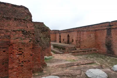 Nalanda University monument in Nalanda, India