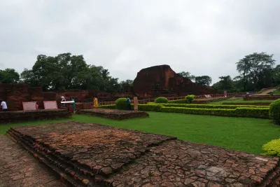 Nalanda University monument in Nalanda, India