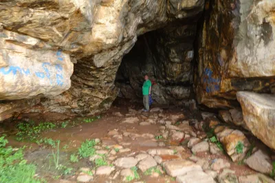 Saptaparni Cave monument in Rajgir, India
