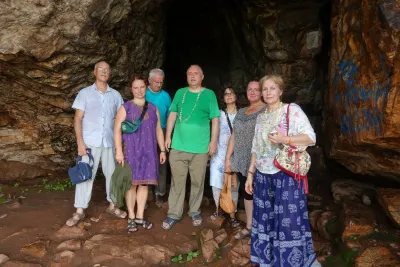 Saptaparni Cave monument in Rajgir, India